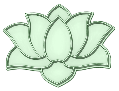 lotus flower cookie cutter flower lotus cookie cutter  3d print model - Mito3D