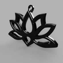 lotus flower necklace jewelry nature pretty cool 3d print model - Mito3D