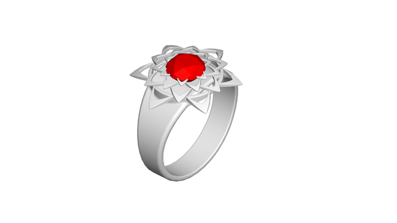 lótus flor anel ring jóia colares pingente esterlina ouro joalheria chaveiros brincos pulseiras 3d print model - Mito3D