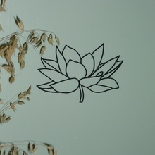 lotus flower wall decoration mural vegetal plants low poly design blossom river 3d print model - Mito3D
