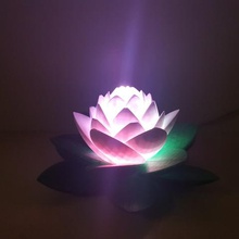 lotus lampe polymakerchallenge la maison fdm de l'éclairage couleur lumière l'eau l'usine nature led rvb fleur température ambiante 3d print model - Mito3D