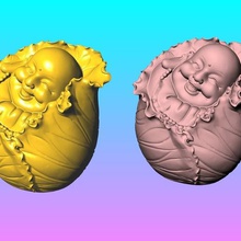 foglia di loto felice maitreya art 3d print model - Mito3D