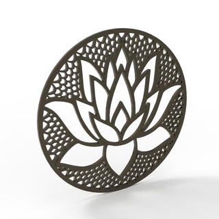 lotus logo art cadeau décor décoration fleur 3d print model - Mito3D