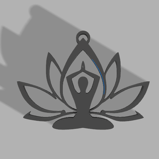 loto meditación colgante pendiente Arte joyasxcultos pendiente loto flor loto Buda meditación oreja 3d print model - Mito3D