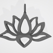 lotus Collier pendentif 3d print model - Mito3D