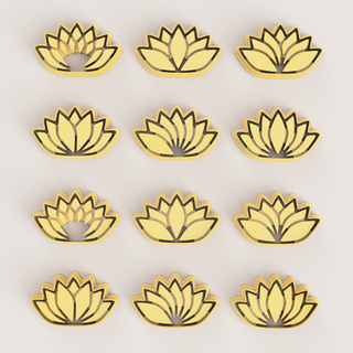 lotus polimer kil kesici Ayarlamak küpe Sanat deko 3d print model - Mito3D
