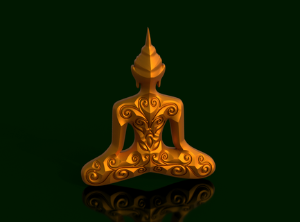 lotus position - natural connection Art sculpture meditation art spirituality peace of mind inner serenity technique representation figure contemplation harmony abstract beauty balance inspiration contemporary spiritual style reflection 3d print model - Mito3D