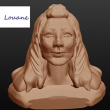 louane cantante art día canción retrato de pecho navidad ape el busto cancin 3d print model - Mito3D