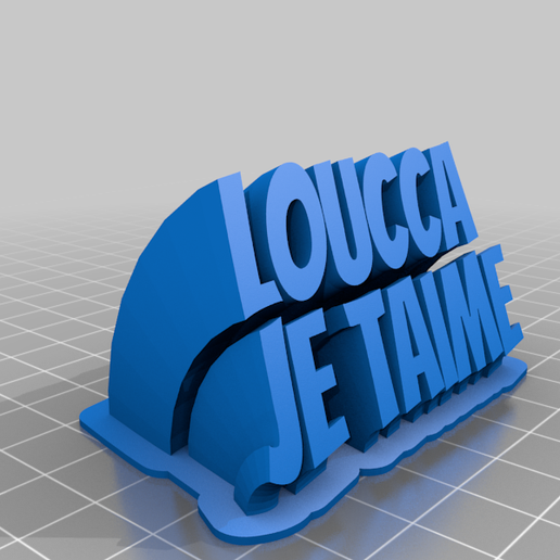 loucca amor personalizado escritório 3D print model - Mito3D