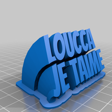 Loucca amour personnalisé Bureau 3d print model - Mito3D