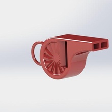 loud whistle car wheel gadget small 3d print model - Mito3D