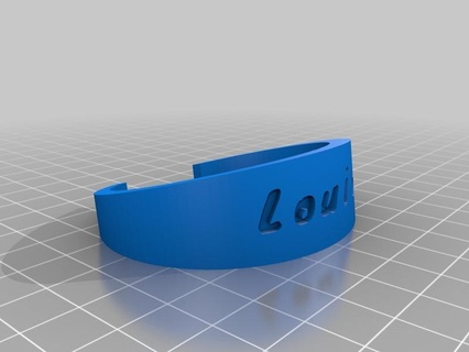 Louis personnalisé bracelets 3d print model - Mito3D