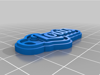 louis key ring 3d print model - Mito3D
