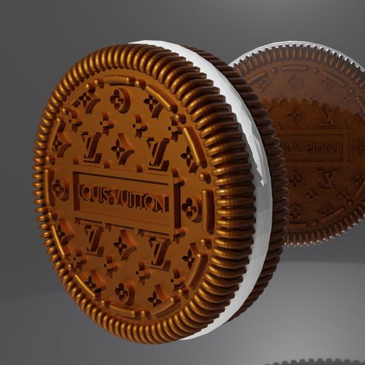 Luis Vuitton Galleta joyería joya galleta oreo lujo llavero Moda 3D print model - Mito3D