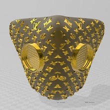 louis vuitton máscara a arte covid 3d print model - Mito3D
