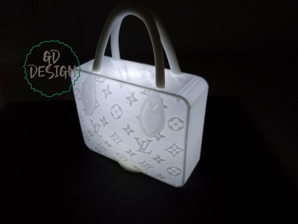 3D model Louis Vuitton Loop Baguette Bag Damier Ebene VR / AR / low-poly