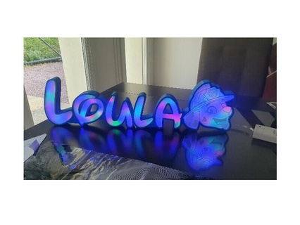 loula pr nom lumineux led lighting name sign bright names leds first patrol paw light room homedecor decoration lamp child gift 3d print model - Mito3D