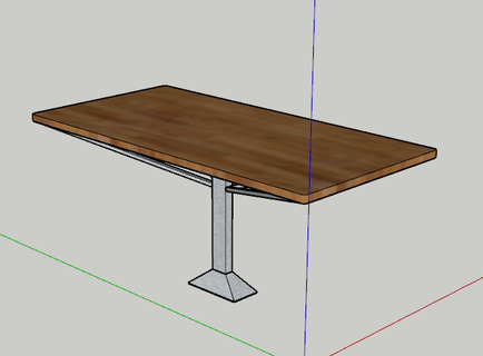 Salon Tabelle + Stuhl Möbel Holz Metall 3d print model - Mito3D