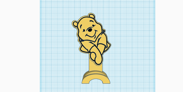 sinek destek Winnie Çarşamba Disney 3d print model - Mito3D