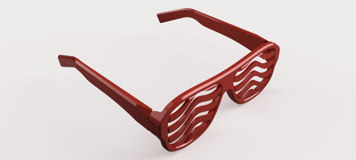 persienne nuances impression endroit Soleil lunettes 3d print model - Mito3D