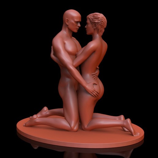l'amour art couple 3D print model - Mito3D