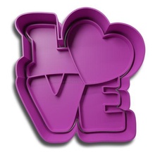 love cookie cutter cutting lyrics letter word 3d print model - Mito3D