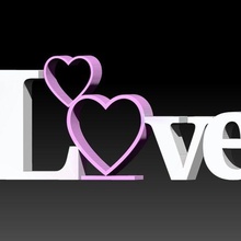 love name valentine's day letter namorados dia dos 3d print model - Mito3D