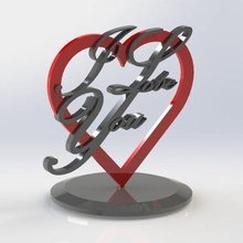 l'amour art cœur t'aime décoration romantique romance copains 3d print model - Mito3D