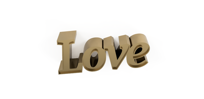 love word amore 3d print model - Mito3D