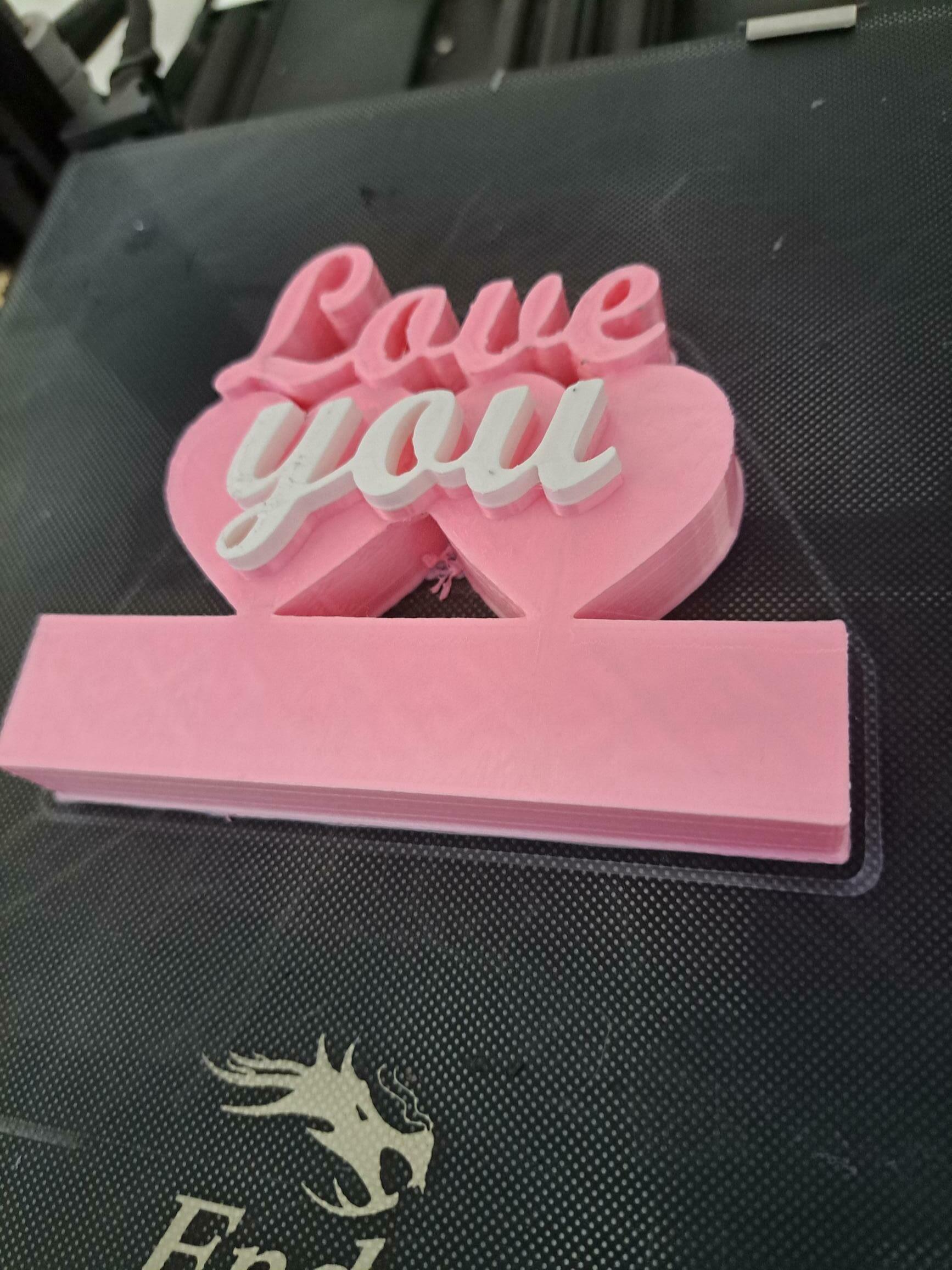 l'amour décor Bureau 3D print model - Mito3D