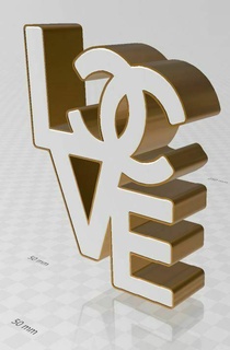 love letter first name decoration design disney 3d print model - Mito3D