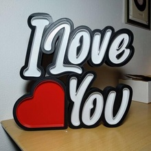 love - lamp led i you gift valentine's day custom-built customised illuminated sign light 3d print model - Mito3D