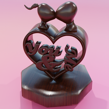 love - ornament gift couple art & heart relationship base february friendship 3d print model - Mito3D