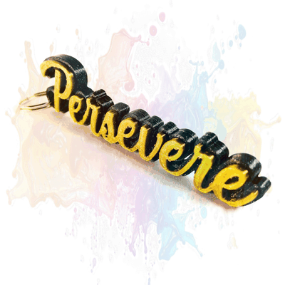 love achieve persevere - keychains jewelry keychain personalized school tags tag unique customizable keyring key chain dream empower serenity strength thrive wisdom 3d print model - Mito3D