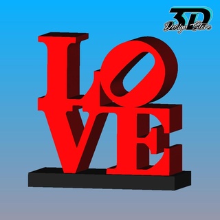 amar amor 2 modelos arte Iorque Filadélfia escultura cartas 3d print model - Mito3D