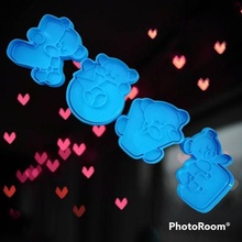 love bear cookie cutters cutter cookies 3d print model - Mito3D