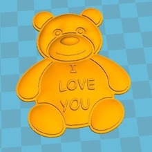 love bear home teddy animal magnet magnets 3d print model - Mito3D
