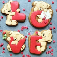 love bears cookie cutters 3d print model - Mito3D