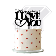 love cake topper - idont corny decoration inlove valentines saint valentin funny 3d print model - Mito3D