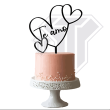 love cake topper - sign corny decoration inlove valentines saint valentin amo 3d print model - Mito3D
