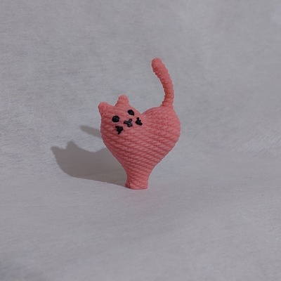 amor gato hogar casa amigurumi tejer punto enamorado corazón juguete continuar estrella guerras anime multicolor lindo animal criatura 3d print model - Mito3D