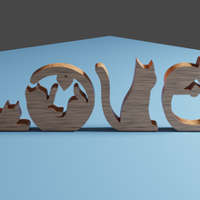 l'amour chat ornement animal compagnie cadeau facile impression chaton 3d print model - Mito3D