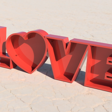 l'amour coeur art LED ruban lettre Luban litho 3d print model - Mito3D