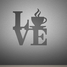 love coffee - sign art hanging wall 3d print model - Mito3D