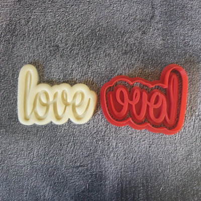 love cookie cutter bride to be engagement party bachelorette cutters cake decor decoration 3d print model - Mito3D