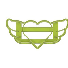 aşk kurabiye kalıbı kalp kanatları kesici fondan kanatlı aracı çerez Sevgililer Günü 3d print model - Mito3D