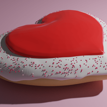 love cookies cookie heart donut glazed jelly food dessert 3d print model - Mito3D