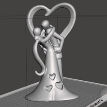 l'amour couple mariage 3d print model - Mito3D