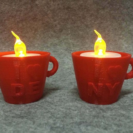 love cup candle deco kid kids mini miniature newyork tinkercad toy household 3D print model - Mito3D