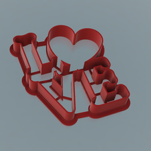 Aşk kesici kurabiye sevgililer gün Valentin 3d print model - Mito3D